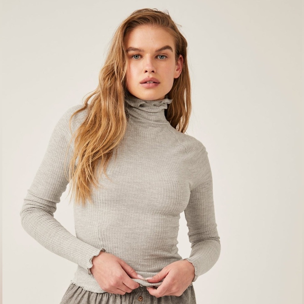 Free People Make It Easy Thermal in Heather Grey size S